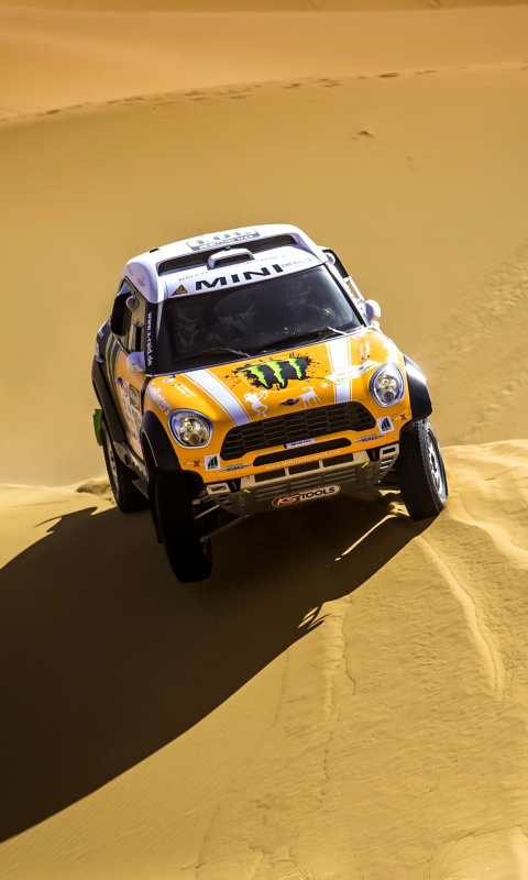 Fondo de pantalla Mini Cooper Countryman Dakar Rally 480x800