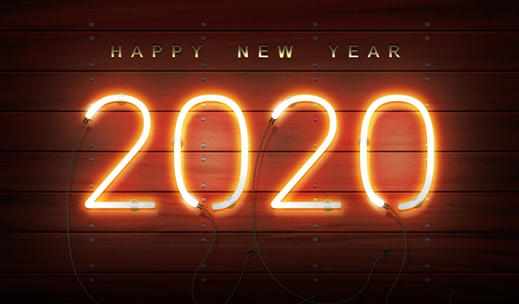 Обои Happy New Year 2020 Wishes 1024x600