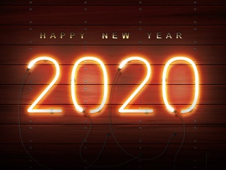 Das Happy New Year 2020 Wishes Wallpaper 320x240