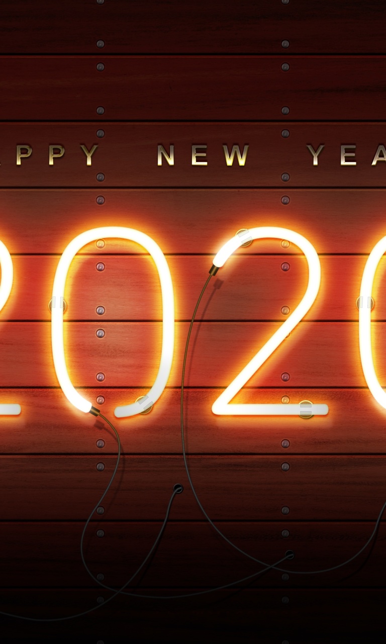 Happy New Year 2020 Wishes wallpaper 768x1280