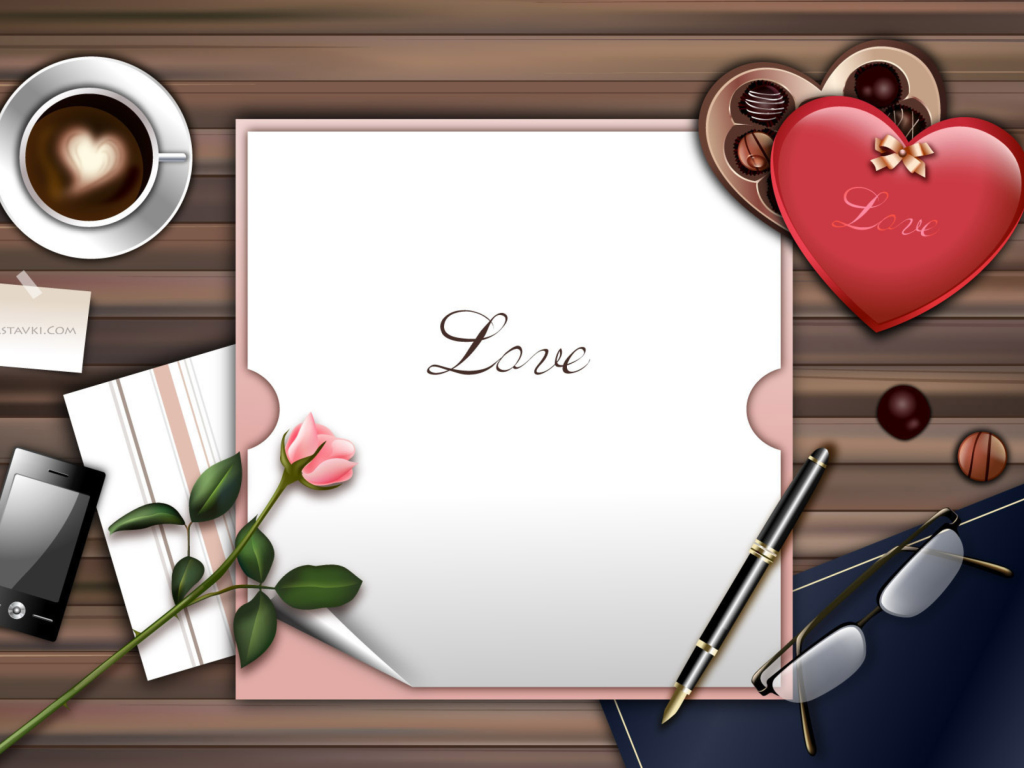 Das Love Letter Wallpaper 1024x768