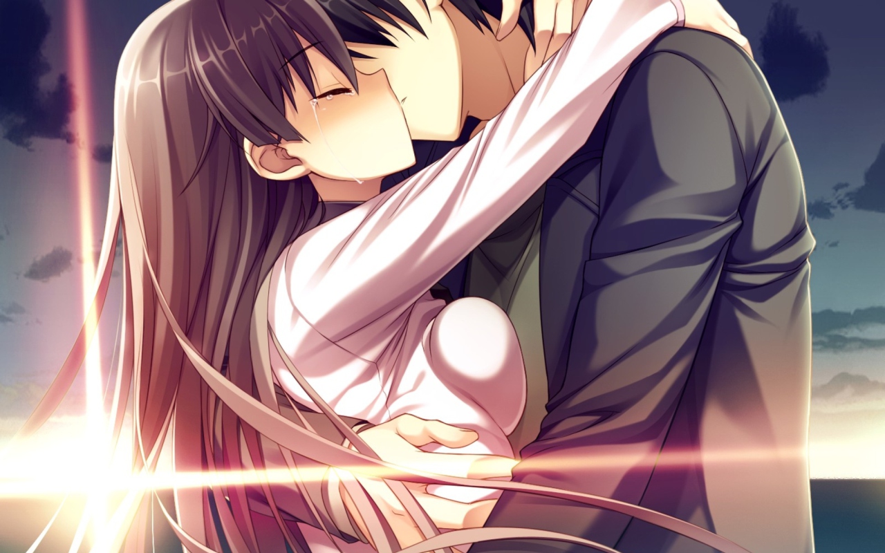 Das Anime Kiss Wallpaper 1280x800