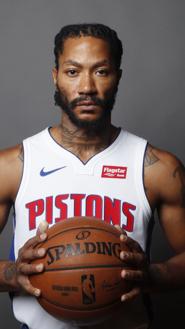 Derrick Rose in Detroit Pistons screenshot #1 360x640