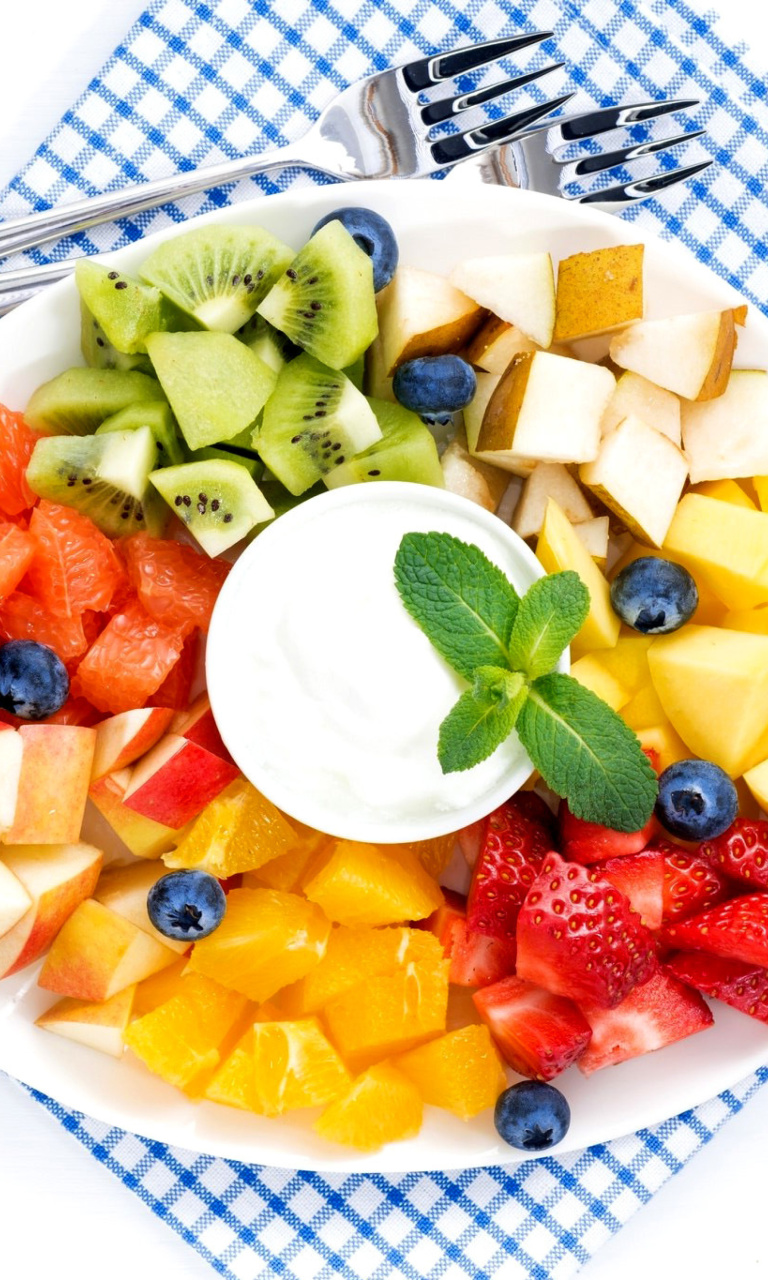 Fruit Platter wallpaper 768x1280