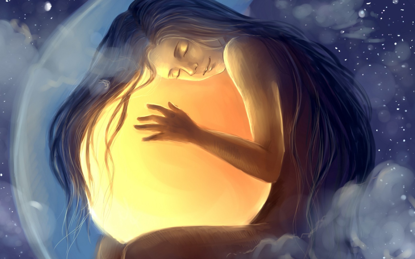 Обои Moon Fairy Painting 1440x900