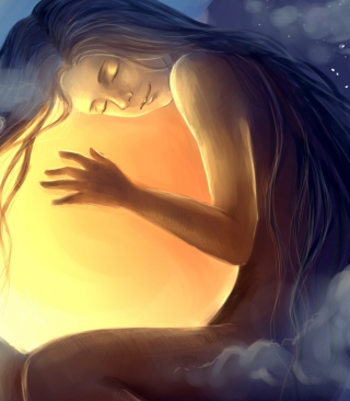 Moon Fairy Painting - Obrázkek zdarma pro Nokia X3