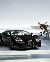 Bugatti And Airplane wallpaper 176x220