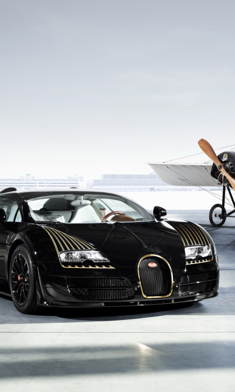 Das Bugatti And Airplane Wallpaper 480x800