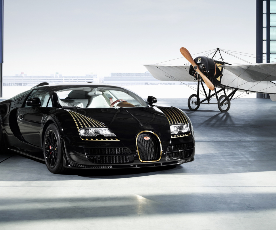 Fondo de pantalla Bugatti And Airplane 960x800