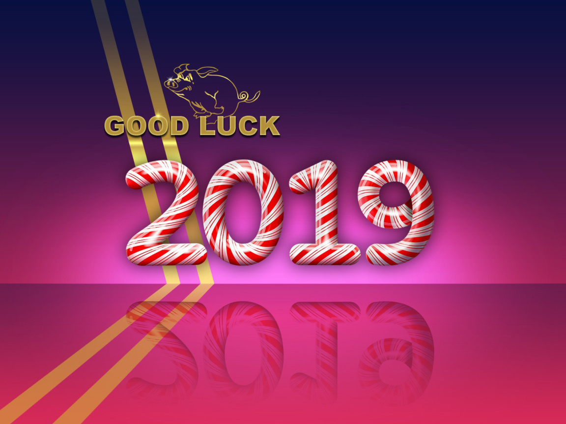 Das Good Luck in New Year 2019 Wallpaper 1152x864
