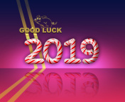 Das Good Luck in New Year 2019 Wallpaper 176x144