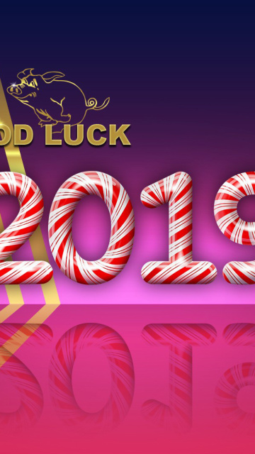 Good Luck in New Year 2019 wallpaper 360x640