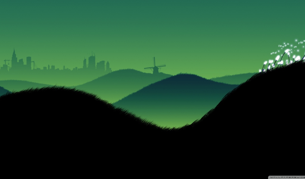Screenshot №1 pro téma Green Hills Illustration 1024x600