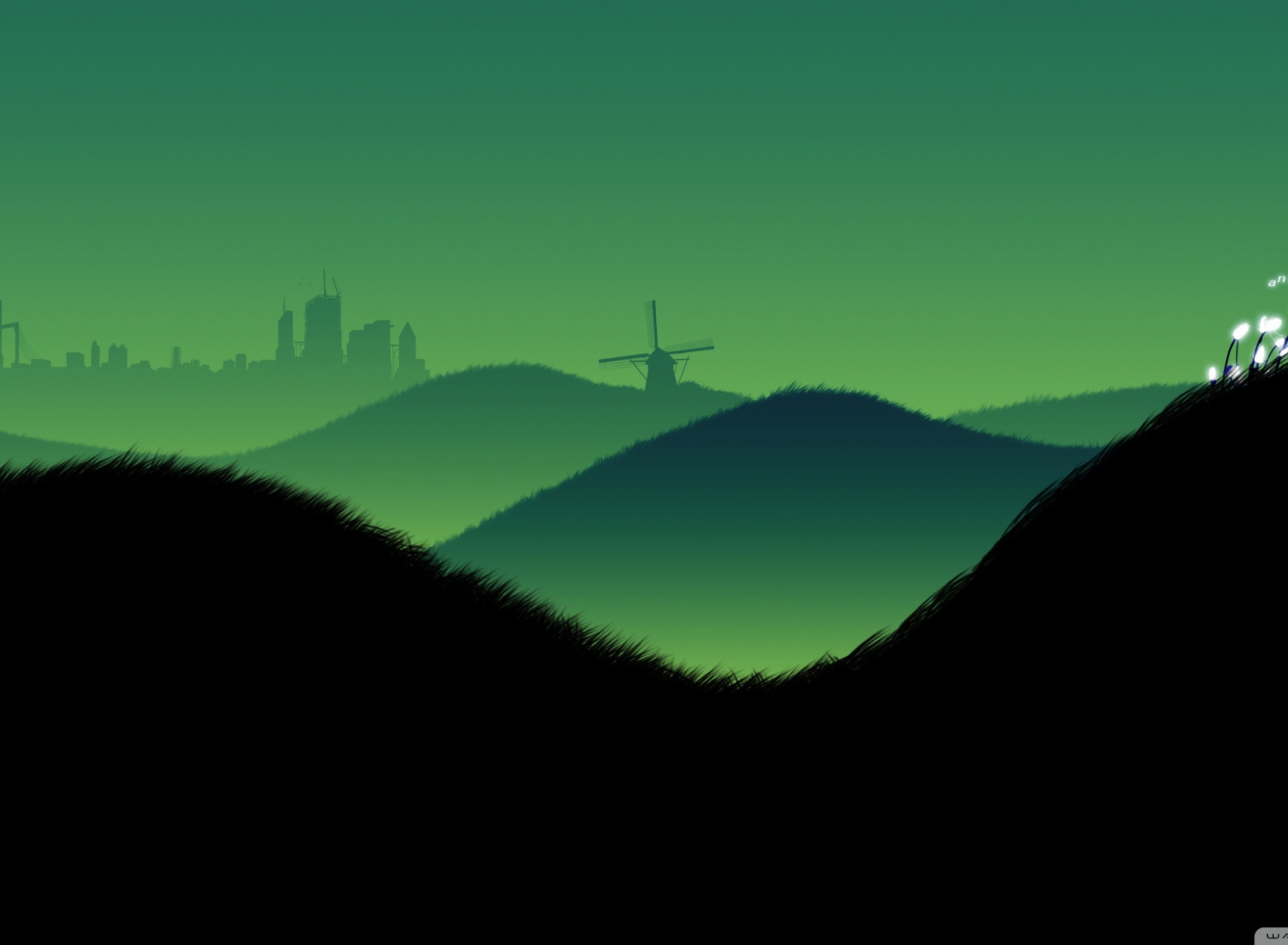 Green Hills Illustration screenshot #1 1920x1408