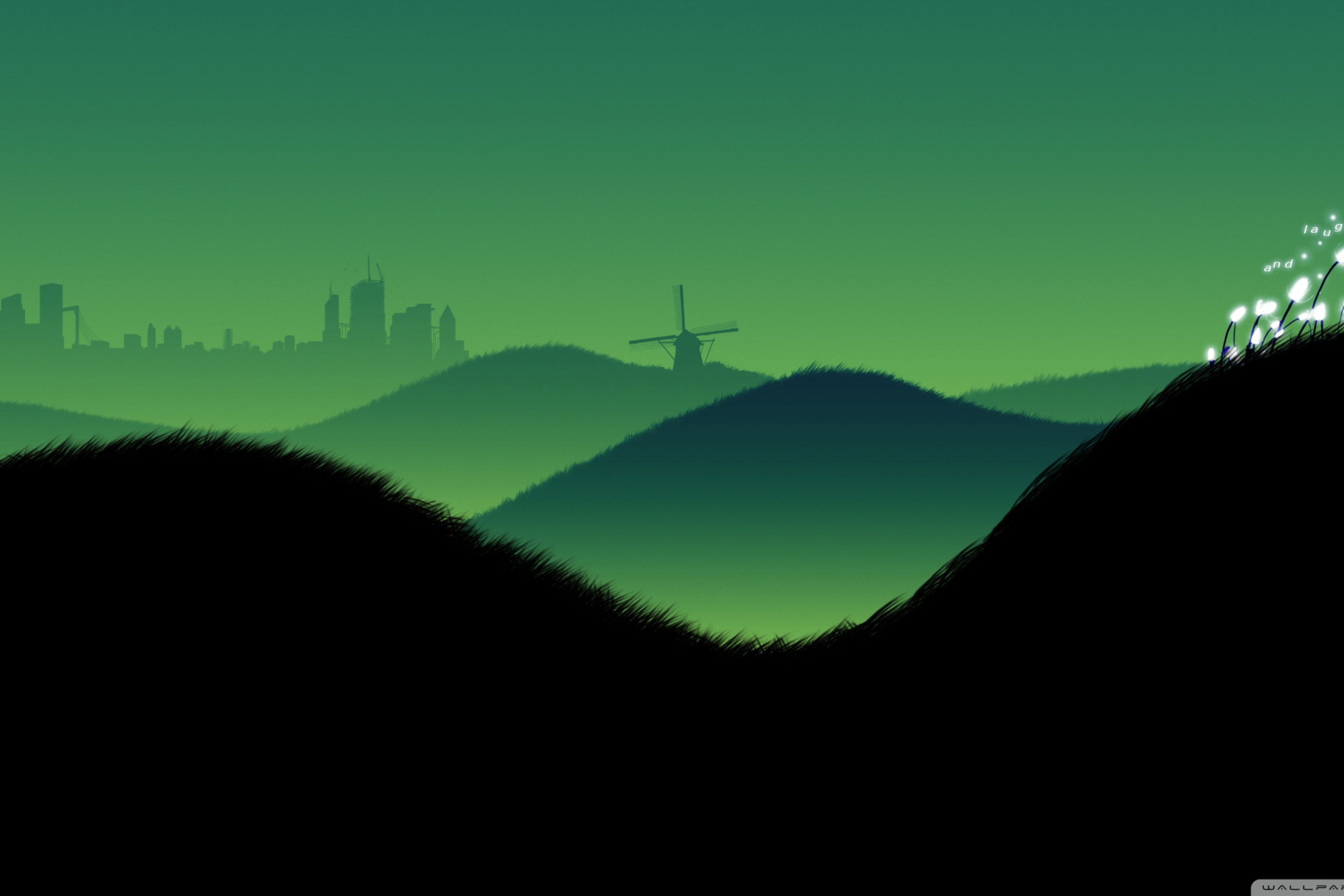 Screenshot №1 pro téma Green Hills Illustration 2880x1920