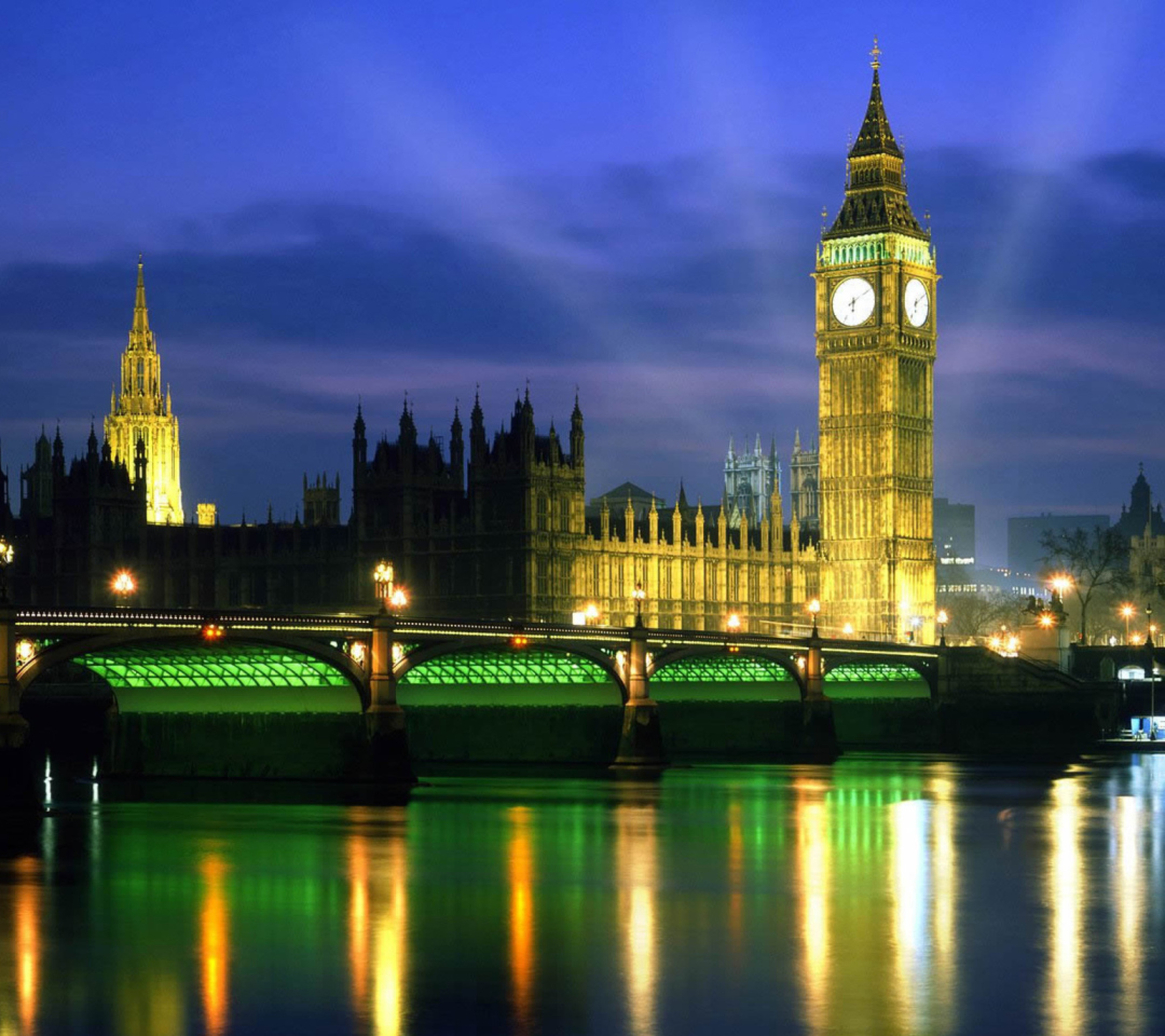 Palace Of Westminster At Night wallpaper 1080x960