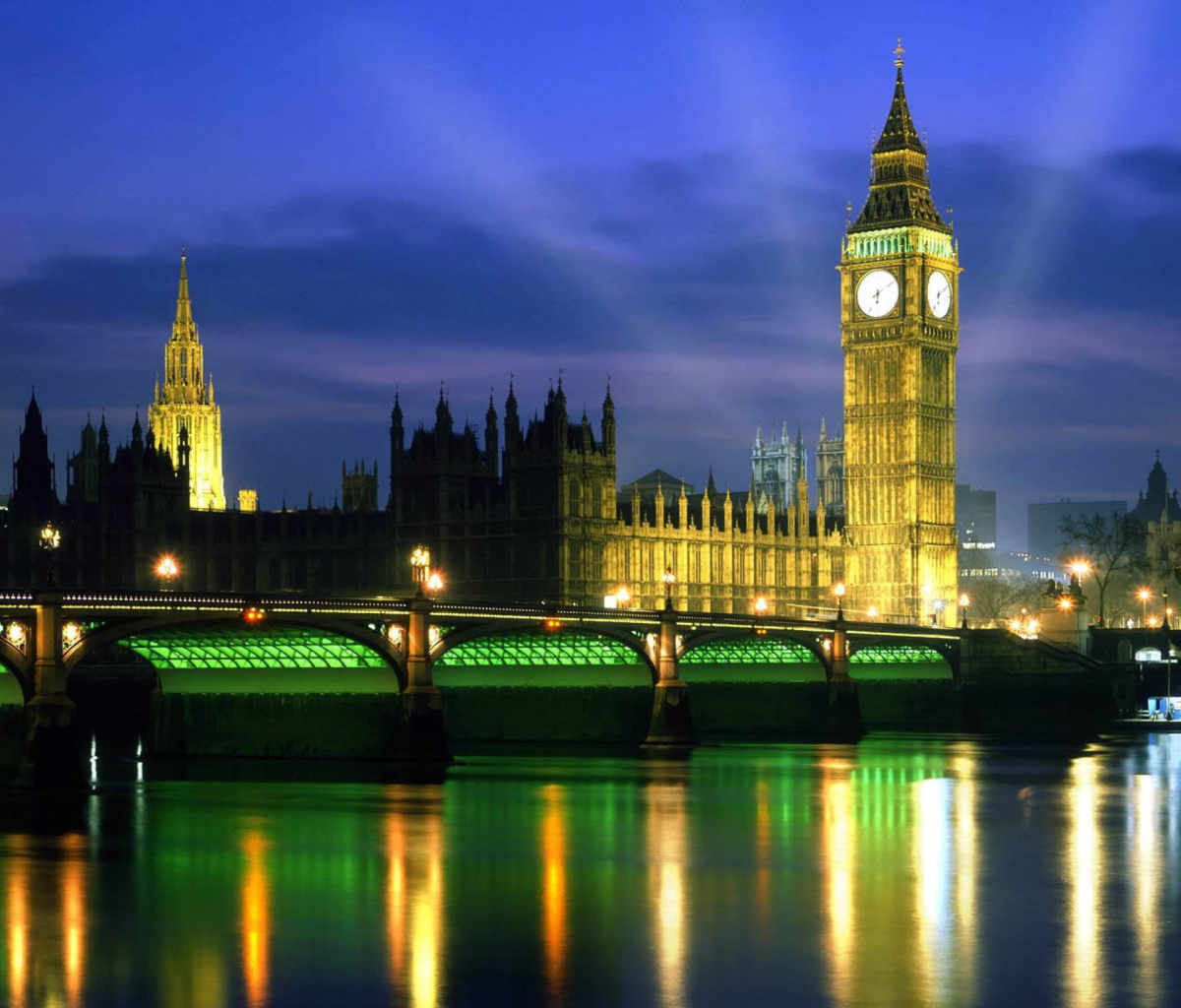 Das Palace Of Westminster At Night Wallpaper 1200x1024