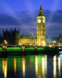 Palace Of Westminster At Night wallpaper 128x160