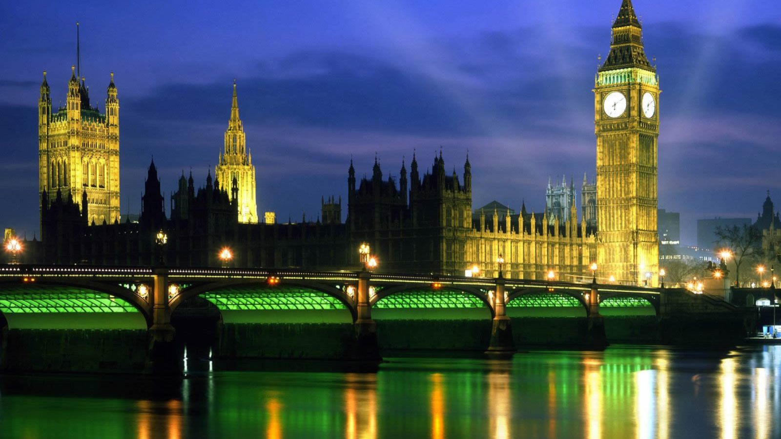 Palace Of Westminster At Night screenshot #1 1600x900