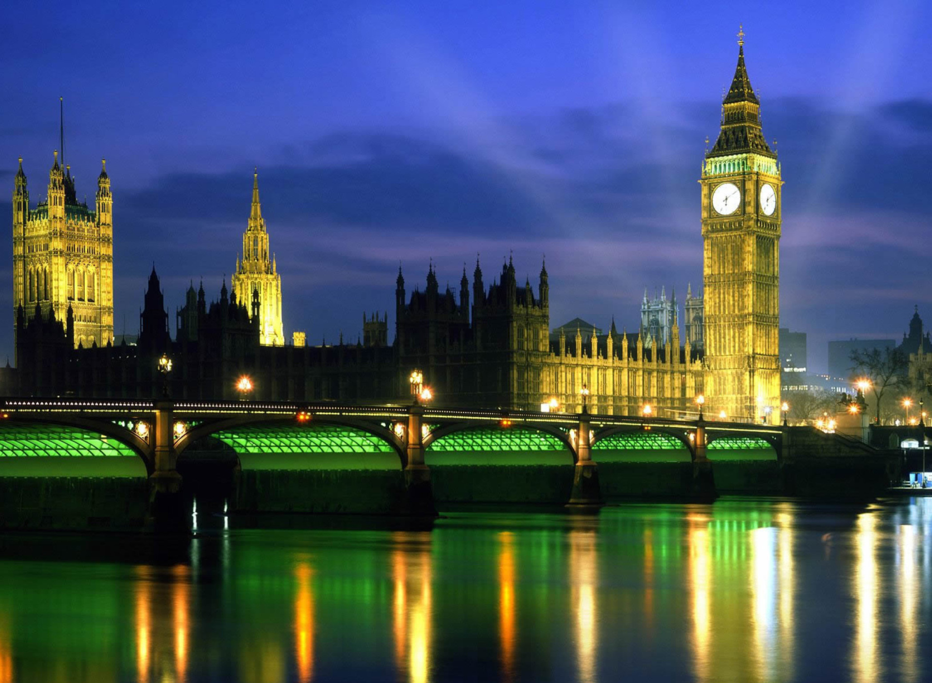 Das Palace Of Westminster At Night Wallpaper 1920x1408