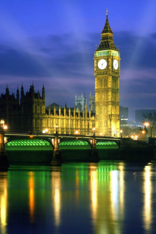 Обои Palace Of Westminster At Night 320x480
