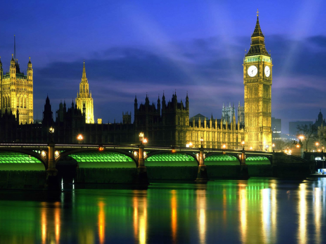 Das Palace Of Westminster At Night Wallpaper 640x480