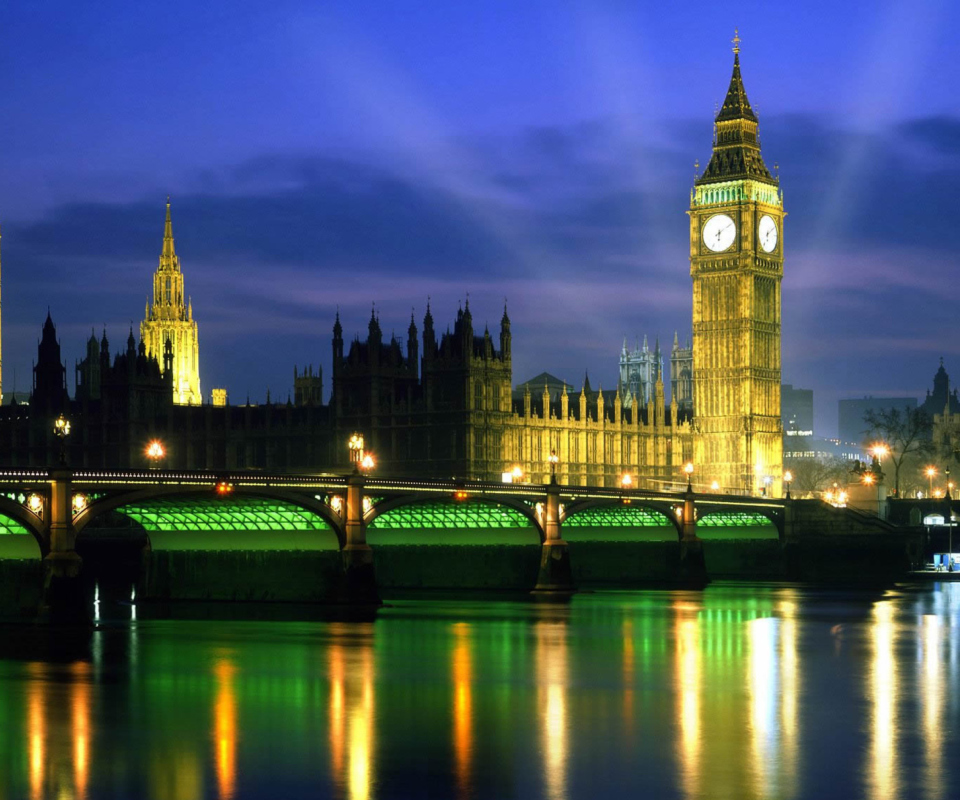 Das Palace Of Westminster At Night Wallpaper 960x800
