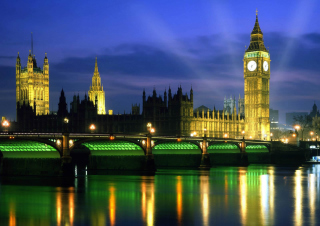 Palace Of Westminster At Night Picture for Android, iPhone and iPad