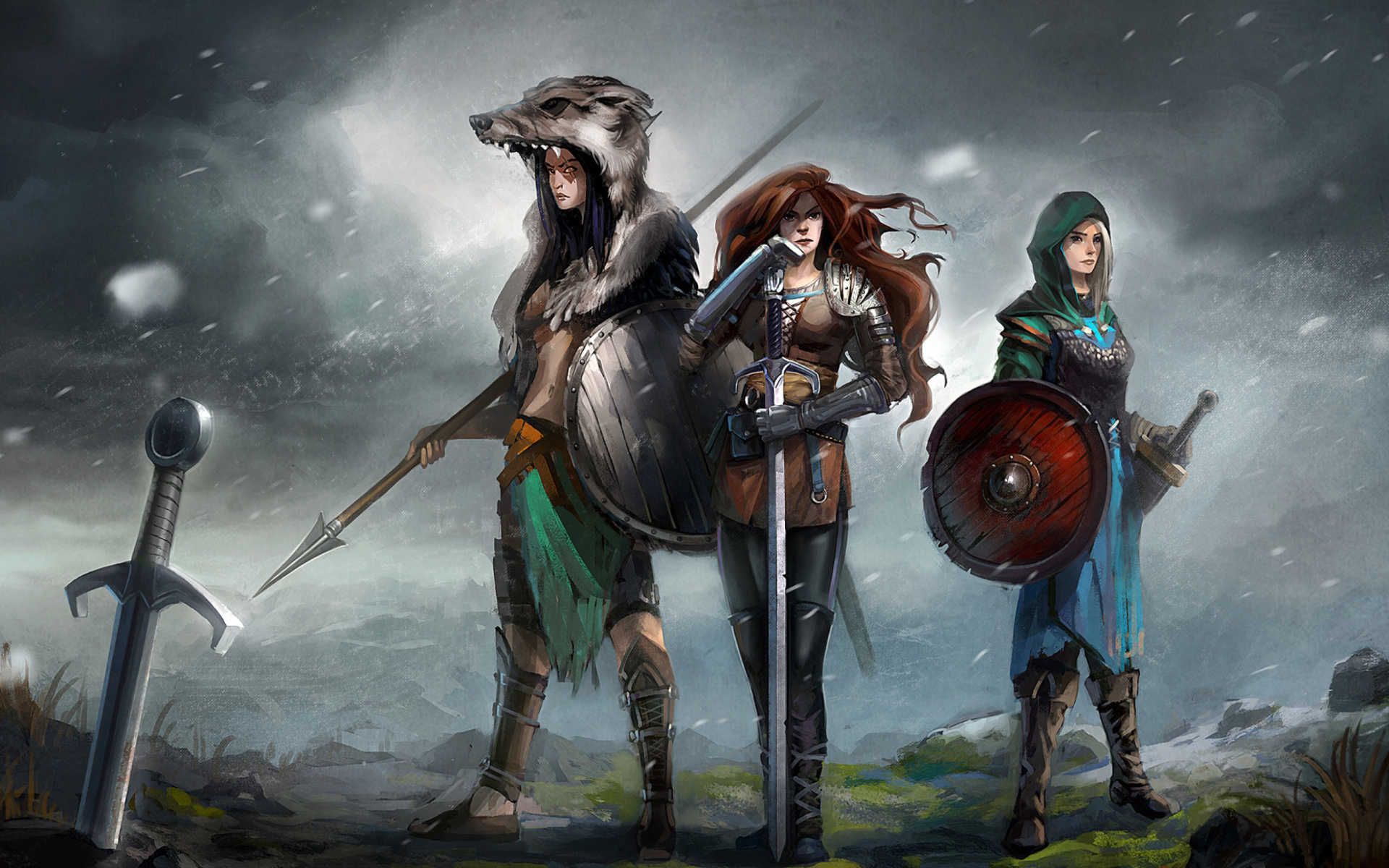 Sfondi Warriors Valkyries, Norse Mythology 1920x1200