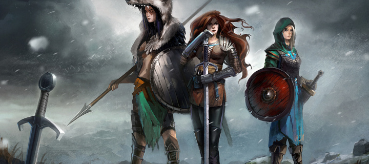Warriors Valkyries, Norse Mythology wallpaper 720x320
