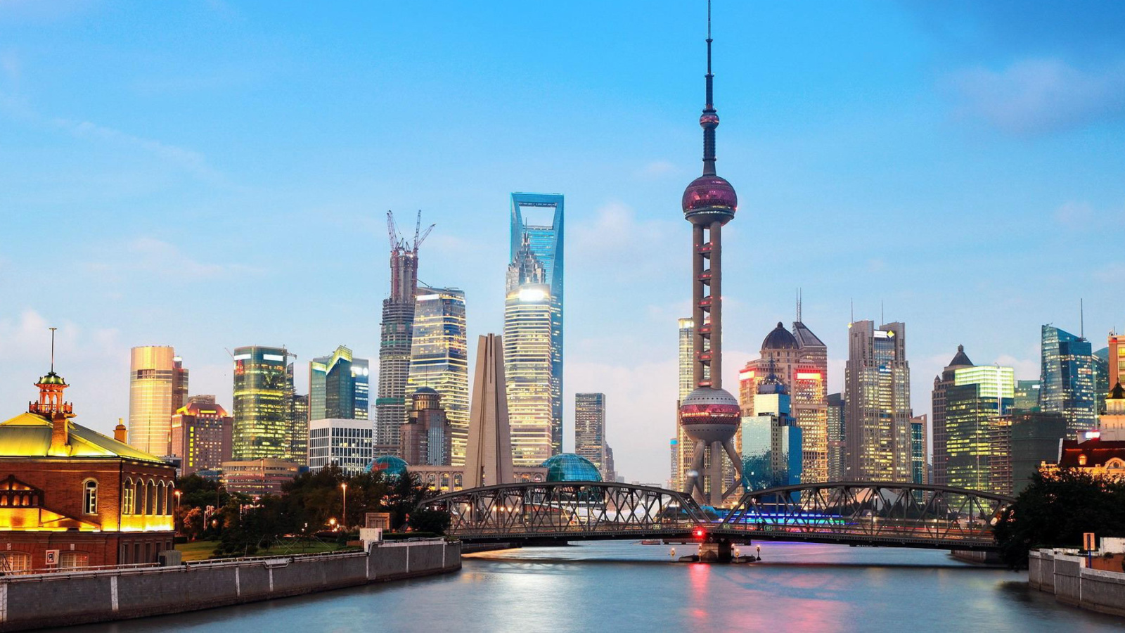 Screenshot №1 pro téma Shanghai Bund Waterfront Area 1600x900