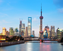 Das Shanghai Bund Waterfront Area Wallpaper 220x176