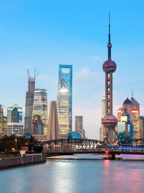 Screenshot №1 pro téma Shanghai Bund Waterfront Area 480x640