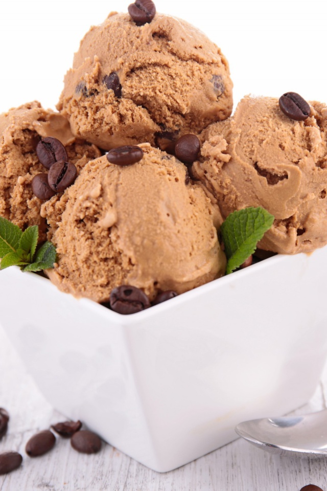 Fondo de pantalla Coffee Ice Cream 640x960