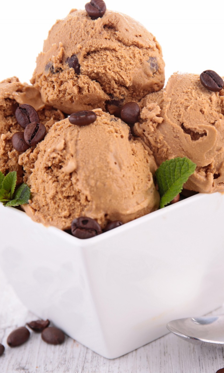 Fondo de pantalla Coffee Ice Cream 768x1280