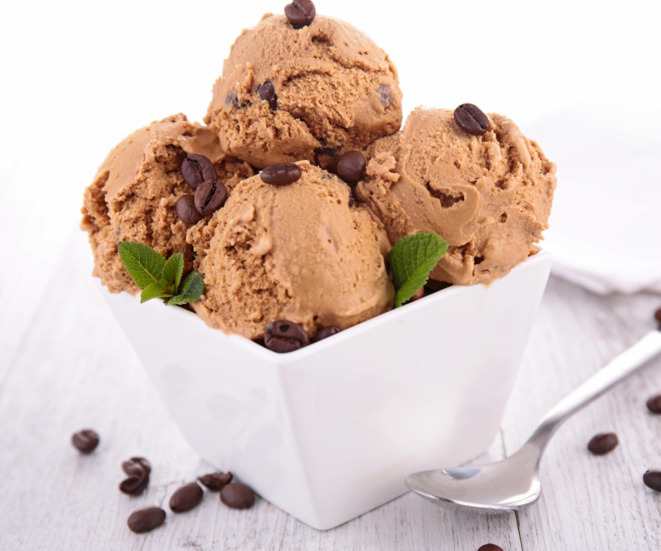 Обои Coffee Ice Cream 960x800