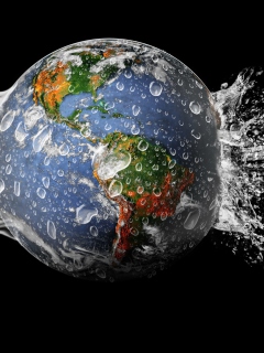 Das Planet Needs Shower Wallpaper 240x320