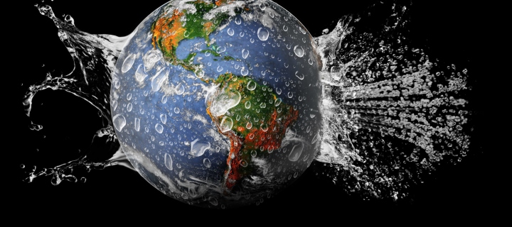 Das Planet Needs Shower Wallpaper 720x320