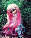 Das Doll With Pink Hair Wallpaper 128x160