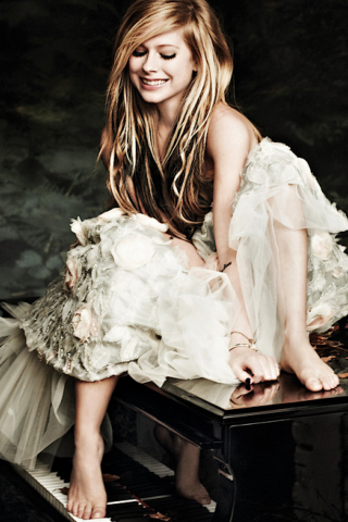 Fondo de pantalla Avril Lavigne 320x480