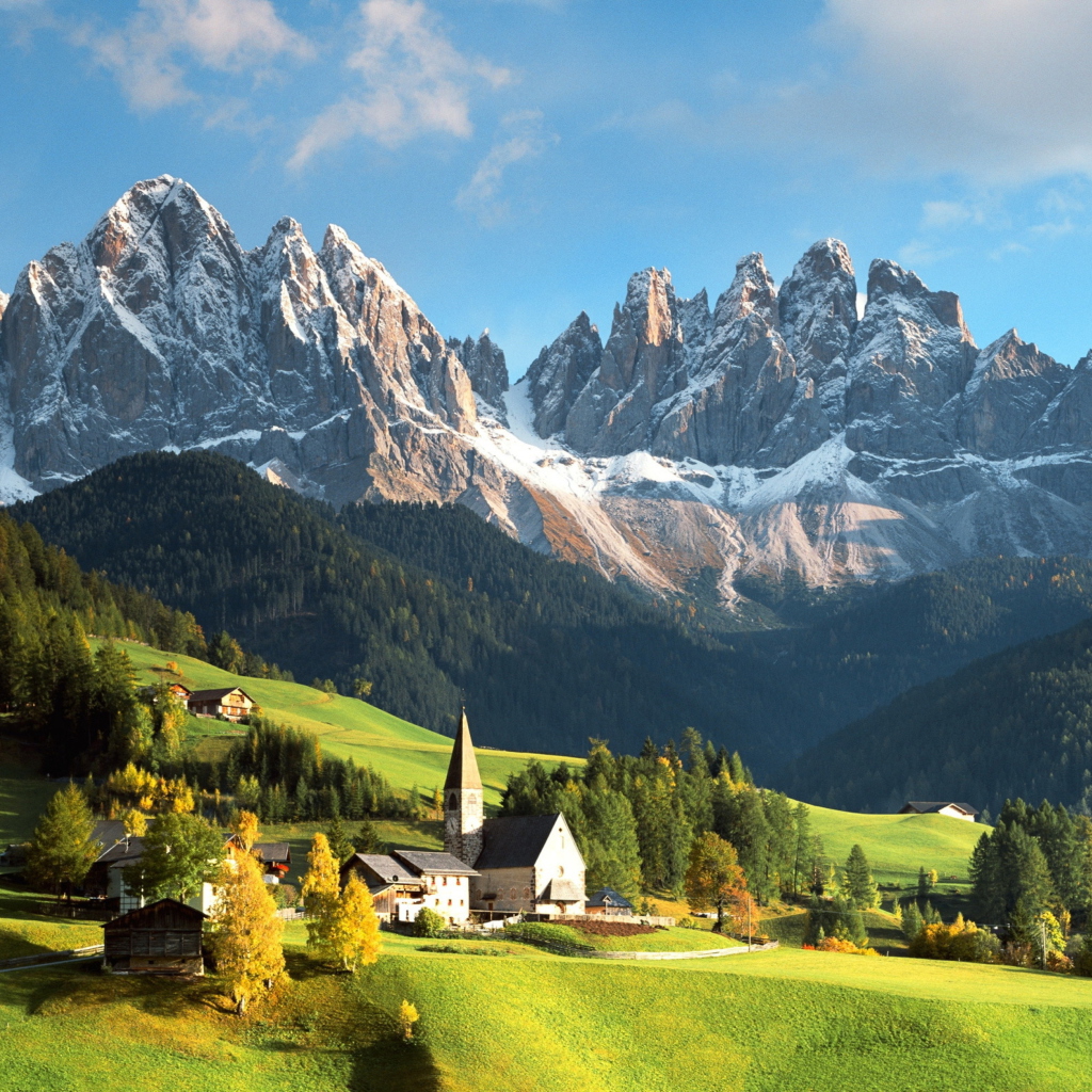 Das House In Italian Alps Wallpaper 1024x1024