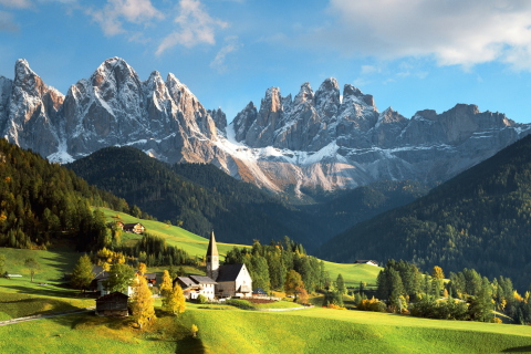 Das House In Italian Alps Wallpaper 480x320