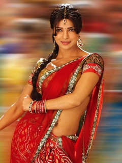 Fondo de pantalla Priyanka Chopra In Saree 240x320