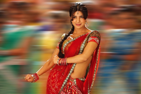 Обои Priyanka Chopra In Saree 480x320