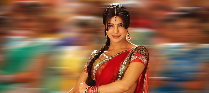 Fondo de pantalla Priyanka Chopra In Saree 720x320