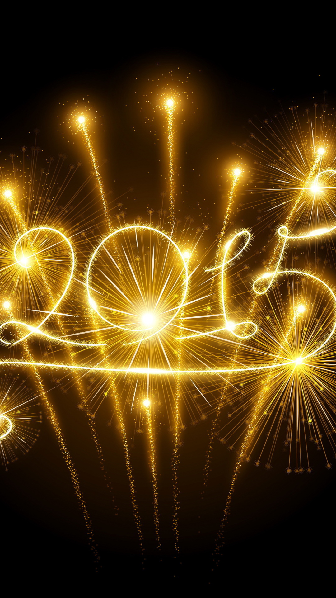 Das 2015 Happy New Year Fireworks Wallpaper 1080x1920