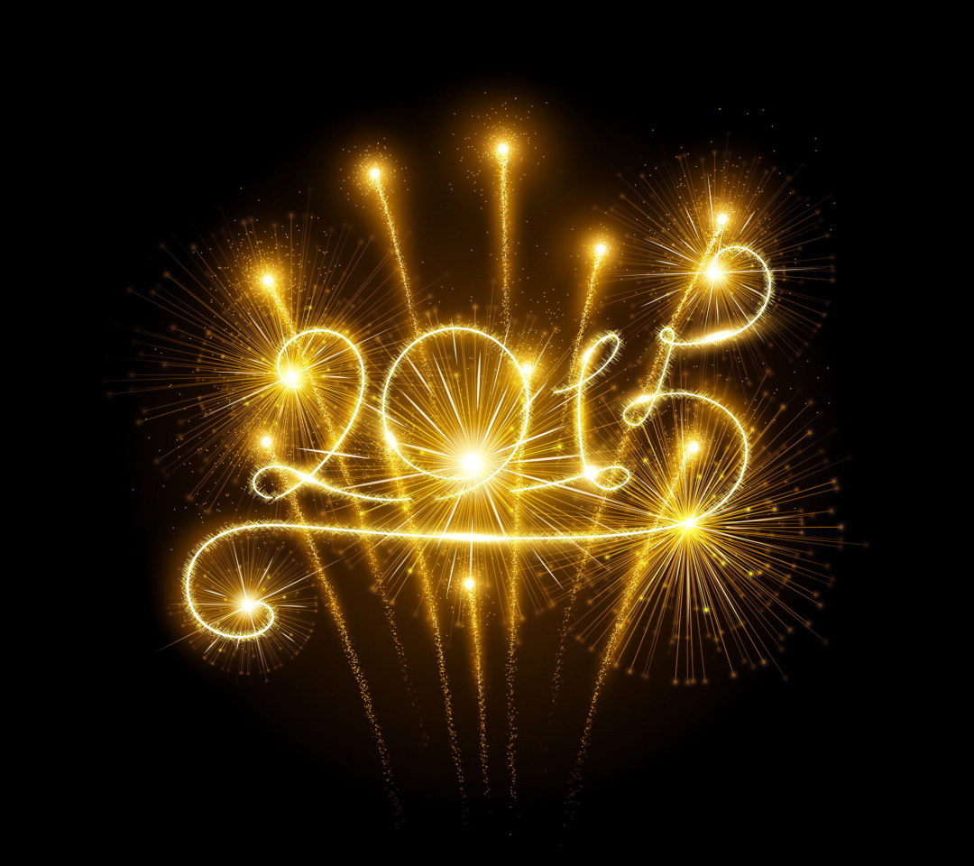 Das 2015 Happy New Year Fireworks Wallpaper 1080x960