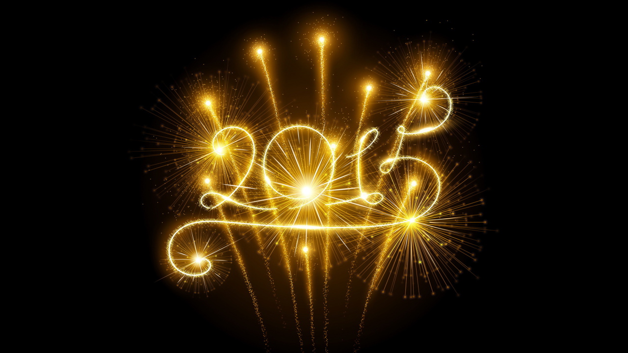 Sfondi 2015 Happy New Year Fireworks 1280x720