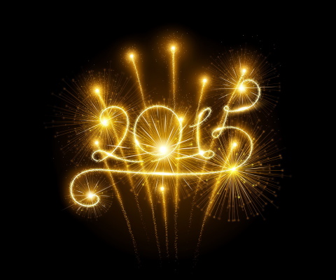 Das 2015 Happy New Year Fireworks Wallpaper 480x400
