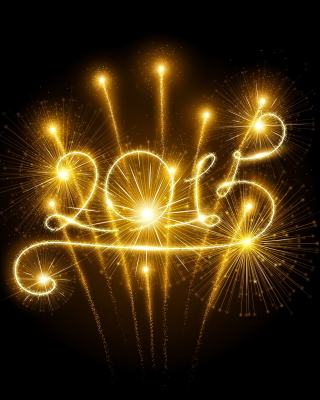 Kostenloses 2015 Happy New Year Fireworks Wallpaper für 240x320